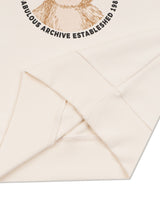 Women's Regular Fit Bear Friends クロップドスウェットシャツ クリーム (FCF1TS202W)
