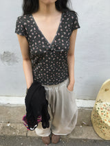 Floral V-Neck Tee