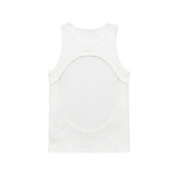 Ivory Back Slit Sleeveless T-Shirt