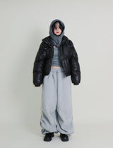 Monk String Shirring Piping Short Padded (Filling 100% Wellon)