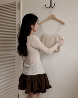 Join Wool Cardigan & Sleeveless Set