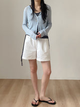 Judy See-through Round Neck Cardigan