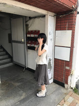 アオビンテージフリルシャツ