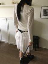 Alkan Basic Ribbed U-Neck Inner Long Sleeve T-Shirt