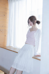  studs ribbon camisole(pink)