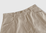 Rear Cotton A-line Mini Skirt / 2 colors