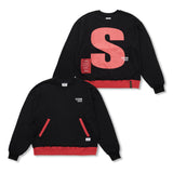 Capital S Oversized Crewneck Black / Melange