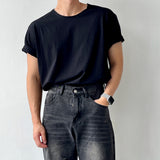 20s U-neck overfit plain short sleeve t-shirt 