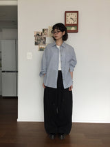 Summer pinstripe shirt (2color)