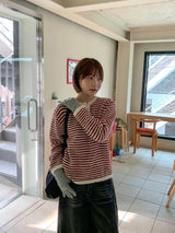 Malden Hairy Stripe Button Knit