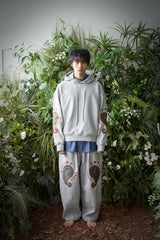 PAISLEY EMB. H-T SWEAT PANTS (Gray)