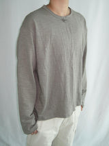 Vintage Slub Loop Henley Neck Long Sleeve T-Shirt(3c)