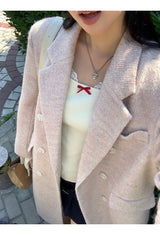 ミンクカフスクエアネックレース長袖Tシャツ