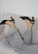 RAW-CUTTING RIVET SWEAT PANTS