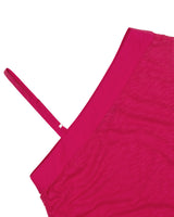 Detachable Sleeve One Shoulder Top _ PINK