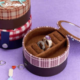 Cute double-layer round jewelry box