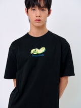 ライイングドッグTシャツ_ブラック