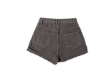 [Belt SET] Bessy Roll-up Washing Denim Short Pants
