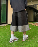 Psel selvage bermuda pants(Black)
