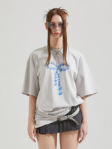 BEADS RIBBON T-SHIRT