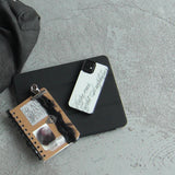 [MADE] slogan glass bumper case (white)