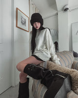Cloth Damage Loose Fit Knit