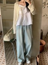 Soft Tee Wide Denim Baggy Pants (3color)