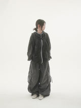 Bailen Shirring Ringer Windbreaker -4C