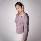 Stripe unbalance long sleeves