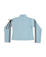 Ribbon tape fleece jacket / sky