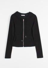 RIB SLIM HOOD ZIP-UP