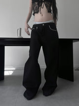 cross studded buckle pants