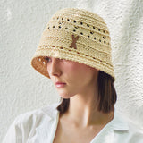 VA Patch Soft Knit Bucket Hat / Beige