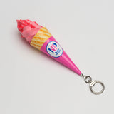 strawberry icecream keyring