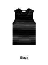 Rubber striped sleeveless top