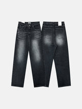 Bes black wide denim pants