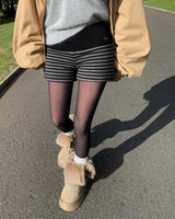 [ORIGINAL] モエリン ストライプ ニット ショート パンツ
