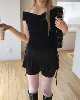 Ribbon lace stockings