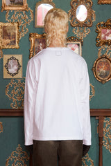 FRAME LOGO LONG SLEEVE T SHIRT / WHITE