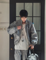 Kai Nylon Glossy Piping Zip-up