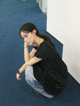 メリードットリボンクロップTシャツ (3c)