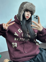 SHOULDER ARM PRINTING TATTOO PATCH CHERRY HOODIE🍒🩵🤍3COLOR