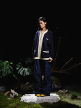 24AW クリサリスサイレンスパッチワークカーディガンジップセーター