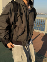 Snap cargo wide sweatpants