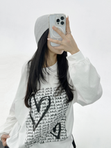 (LOVELY + HIP♥)レタリング長袖Tシャツ - 2カラー