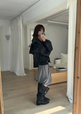 BOMBER LEATHER JACKET