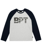 USAフラッグラグランロングスリーブTシャツ ネイビー