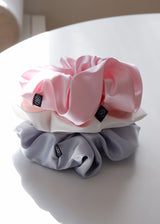 Pearl Satin Scrunchie_Large_Light Ivory