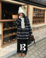 [ORIGINAL] Meter Check Hooded Duffle Coat
