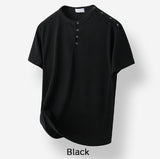ネビショルダースナップヘンリーネックショートスリーブTシャツ